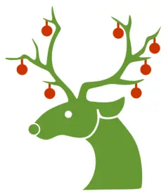 Christmas reindeer silhouette