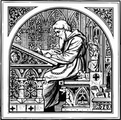Writing priest