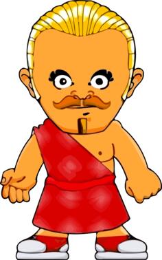Comic blond dude