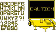 Roadsign and alphabet