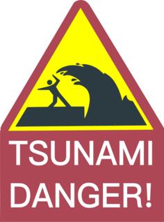 Tsunami danger sign