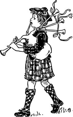 Boy with bagpipes