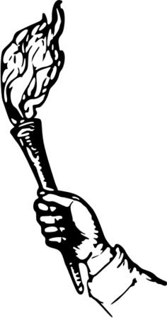 Hand holding torch