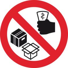 No selling or trading sign