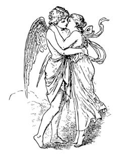 Eros and Psyche drawing