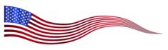 Wavy American Flag Banner