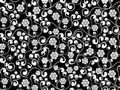 Black and white floral pattern