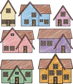 Scribble houses