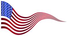 Wavy USA Flag Banner Clip Art