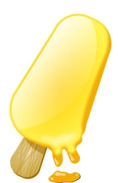 Yellow ice cream
