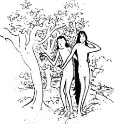 Adam and Eve cartoon