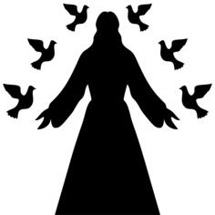 Jesus Christ silhouette