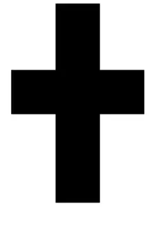 Catholic cross silhouette