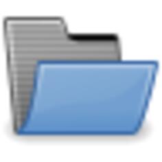 Opened blue file