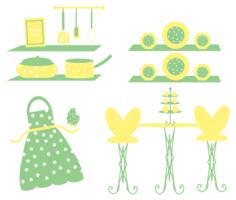 Retro kitchen utensils