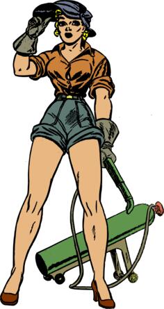 Female pin-up worker