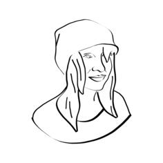 Girl and cap