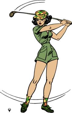 Female golfer