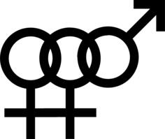 Female bisexuality symbol