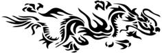 Asian dragon silhouette image