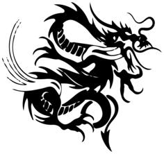 Flying dragon tattoo