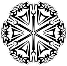 Black tribal symbol