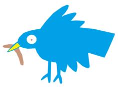 Bird with worm