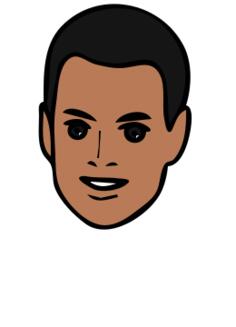 Male face clip art
