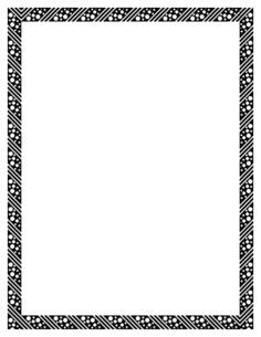 Border with symbols and signs