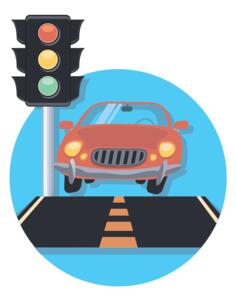 Car And traffic lights