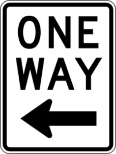 One way traffic symbol
