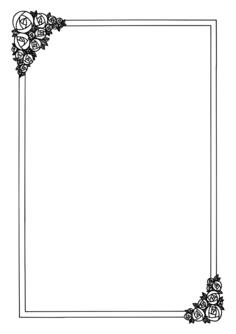 Border with roses