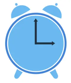 Blue clock