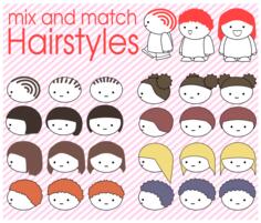 Different hairstyles