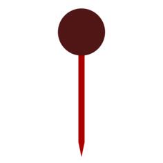 Red paper pin