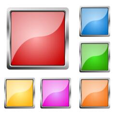 Square steel buttons
