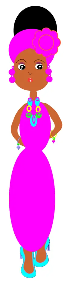 Fashionable black woman