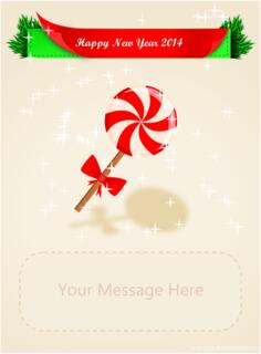 New Year's wish card