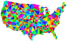 Low poly USA map