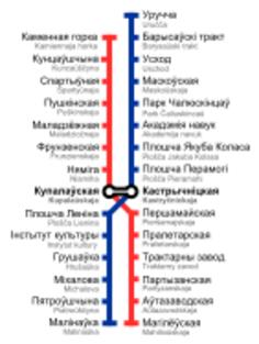 Minsk metro map