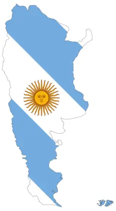 Argentina's map with lag