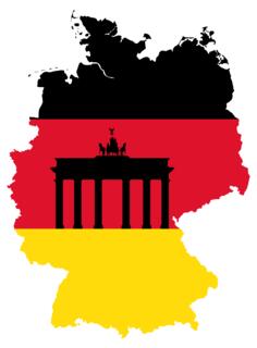 Germany flag and map