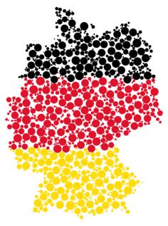 Map of Germany with dots