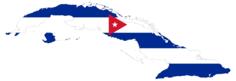 Cuba's flag and map