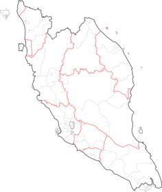 Map of Peninsular Malaysia
