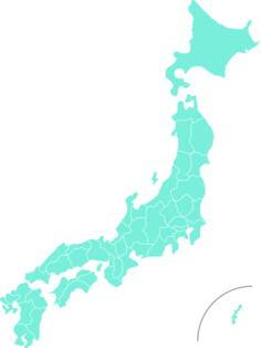 Blue map of Japan