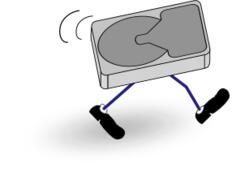 Walking disk drive