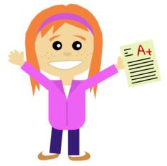 Excellent student girl