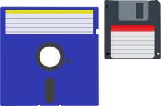 Two floppy disks