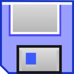 Blue floppy disk